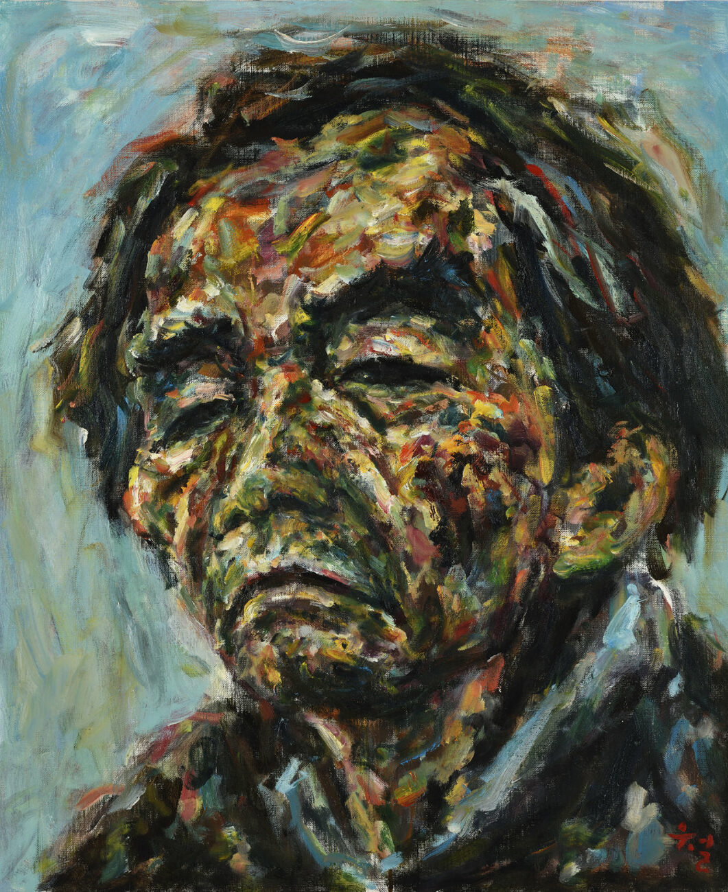 Kwun Suncheol, 나 Self-portrait, 2012, Oil on canvas, 72.8 x 60.5cm