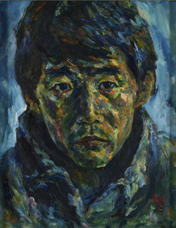 Kwun Suncheol, 자화상 Self-portrait, 1985, Oil on canvas, 41.5 x 32cm