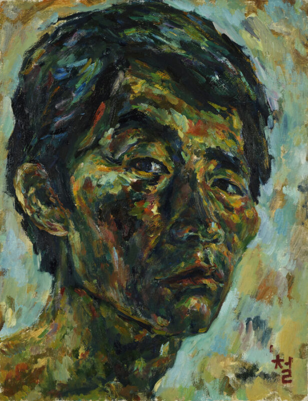Kwun Suncheol, 자화상 Self-portrait, 1974-1984, Oil on canvas, 60.6 x 50.5cm