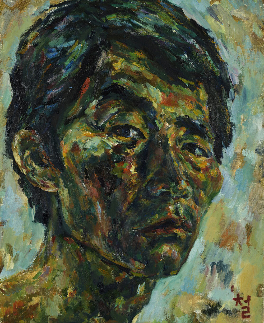 Kwun Suncheol, 자화상 Self-portrait, 1974-1984, Oil on canvas, 60.6 x 50.5cm