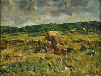 Kwun Suncheol, 가을 들 Fall Field, 1974, Oil on canvas, 61 x 80.5cm