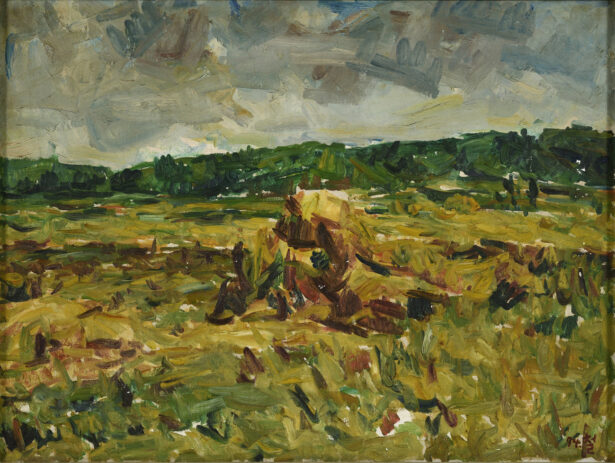 Kwun Suncheol, 가을 들 Fall Field, 1974, Oil on canvas, 61 x 80.5cm