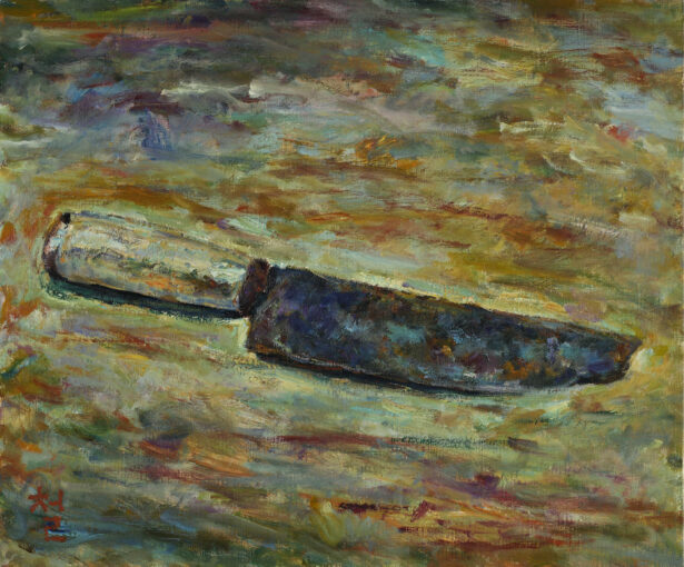Kwun Suncheol, 부엌 칼 Kitchen Knife, 1987, Oil on canvas, 38 x 45.5cm