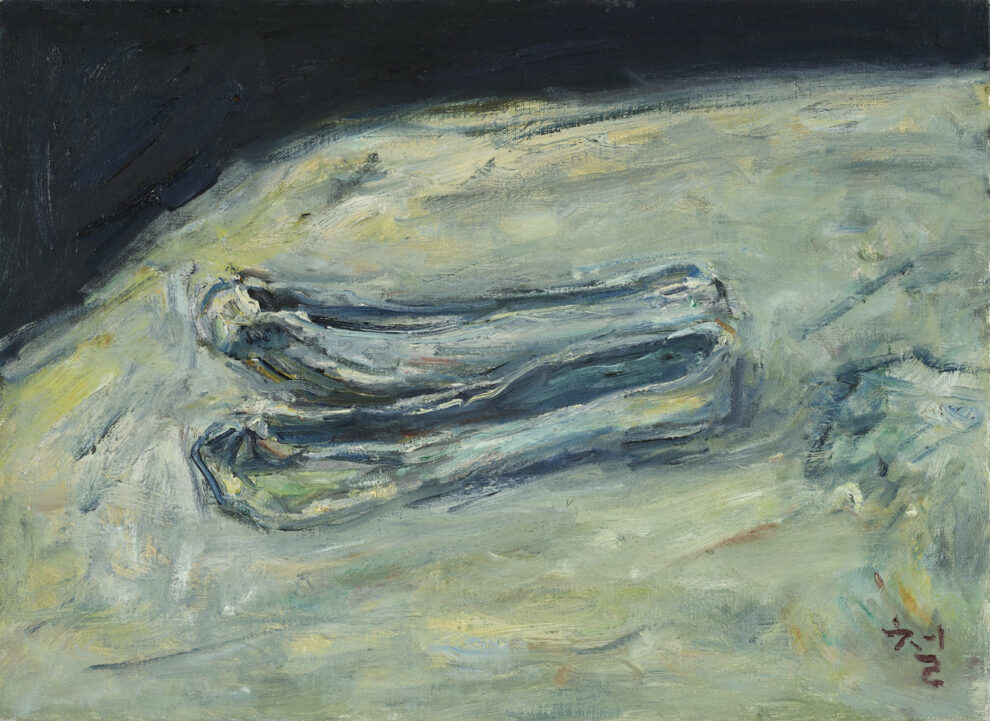 Kwun Suncheol, 찌그러진 코고무신, 1998, Oil on canvas, 33 x 45.5cm
