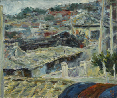 Kwun Suncheol, 성북동 Sungbukdong, 1978-1981, Oil on canvas, 38 x 45.5cm