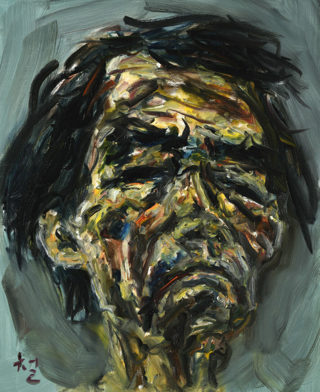 Kwun Suncheol, 자화상 Self-portrait, 2014, Oil on canvas, 91 x 73cm
