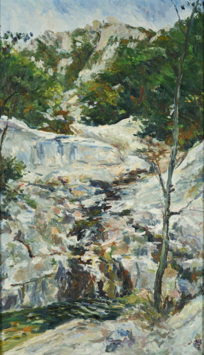 Kwun Suncheol, 도선사 계곡 Dosunsa Valley, 1984, Oil on canvas, 91 x 53cm