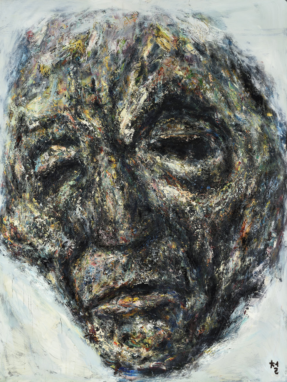 Kwun Suncheol, 얼굴 Face, 2010, Oil on canvas, 260 x 194cm
