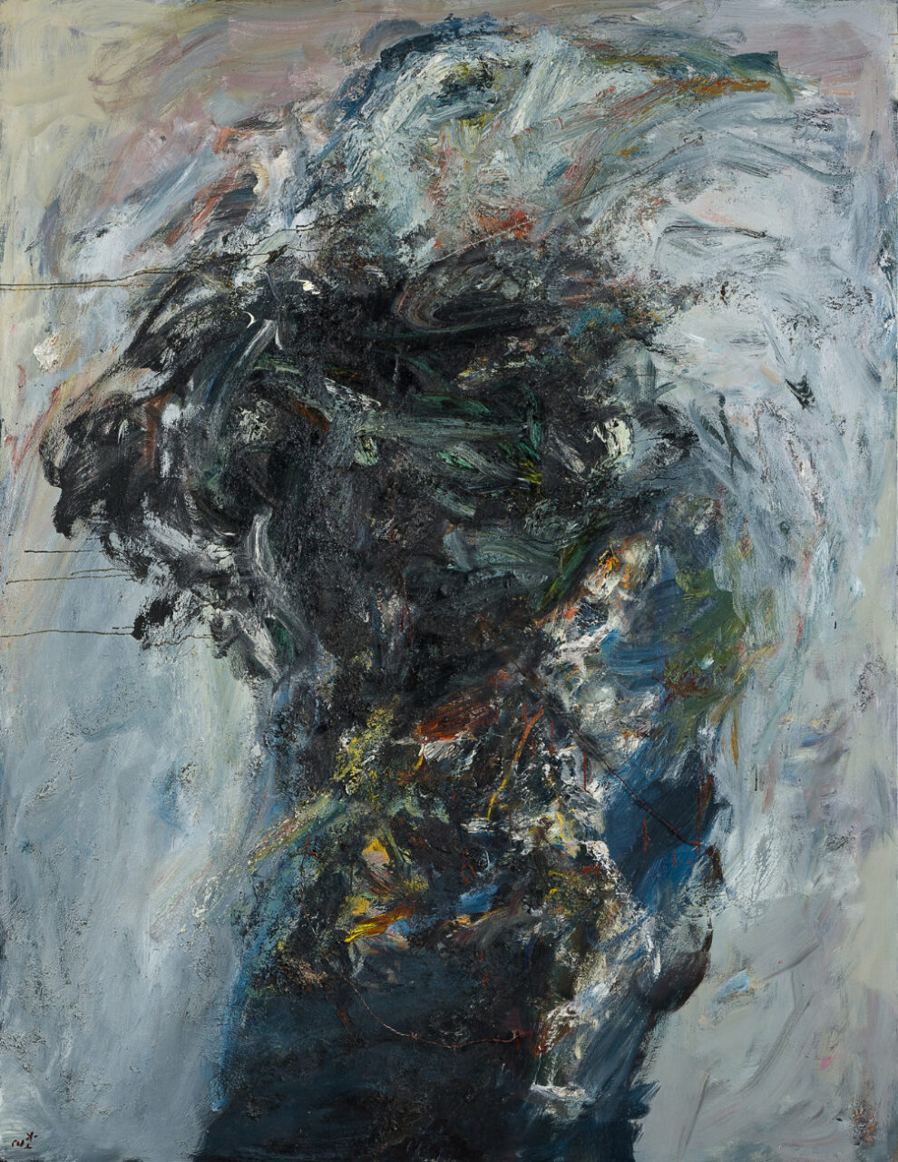 Kwun Suncheol, 넋-장승 Soul-Jangseung, 1996-1998, Oil on canvas, 263 x 200cm